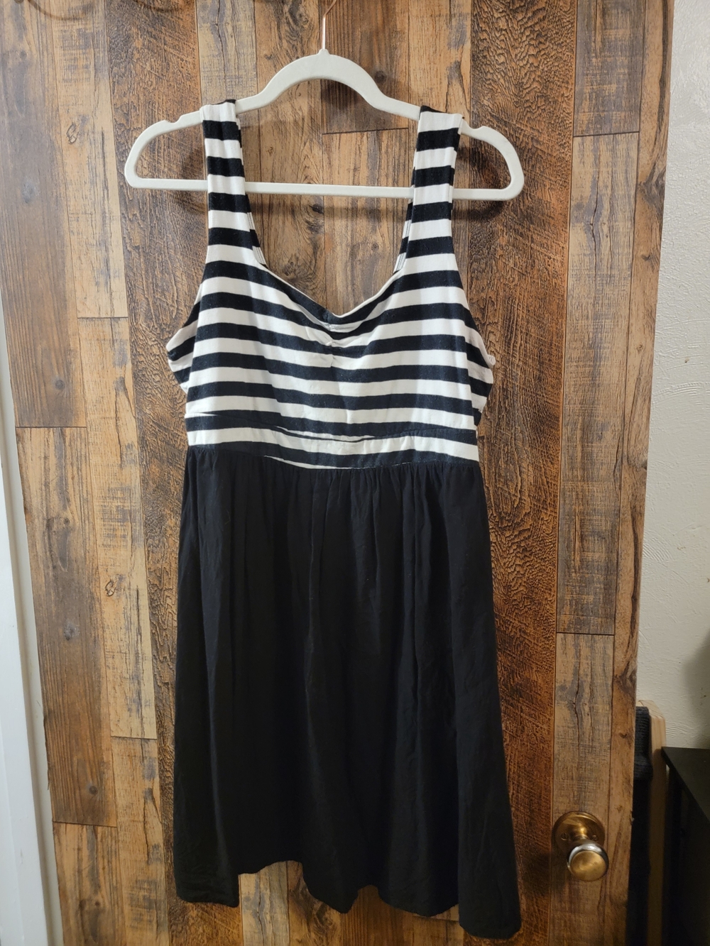 torrid Black and White Striped Tank Mini Dress